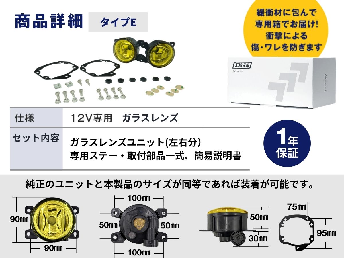 純正LED交換用 フォグランプ レンズユニット クリアレンズ タイプA