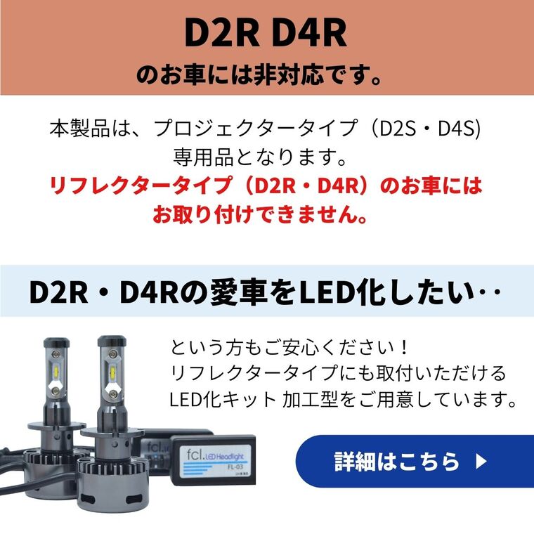 30日まで15%OFF】D2S D4S D1S D3S 純正HID用LED化キット バルブ交換タイプ LEDヘッドライト 輸入車対応 車検対応 1年保証  ホワイト | 【fcl.業販専用】LED・HIDの専門店 fcl. (エフシーエル)