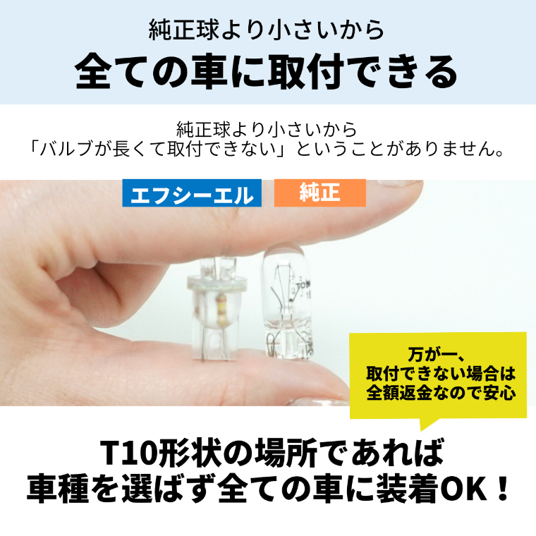 お試し対象20%OFF】T10 砲弾型LED 4連 10個セット / 100個セット