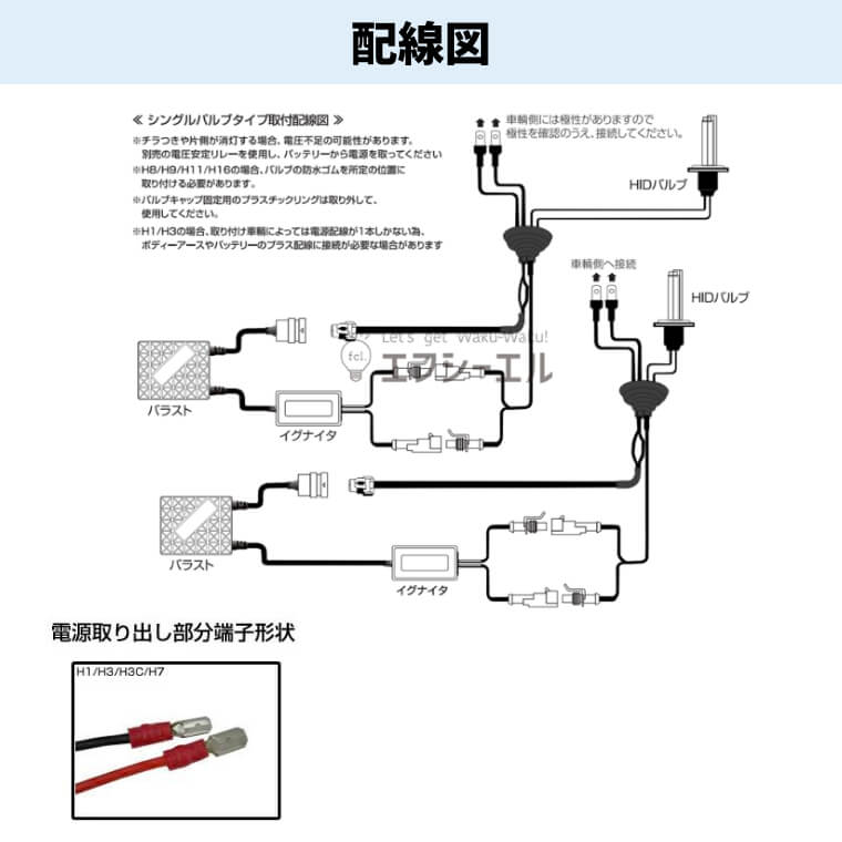 輸入車用 キャンセラー内蔵 35W H7 HIDキット 6000K 8000K | 【fcl.業